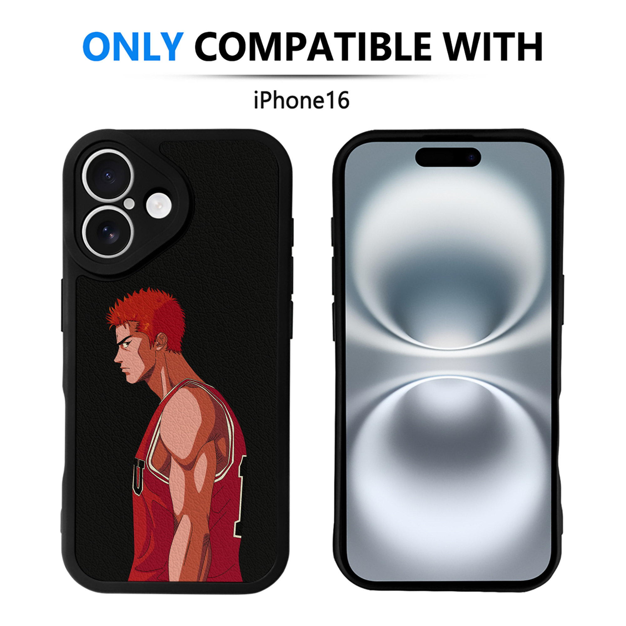 （画像用） SLAM DUNK／スラムダンク 【iPhone 16シリーズ対応】シリコンスマホケース（レザー調） 材質：シリコン